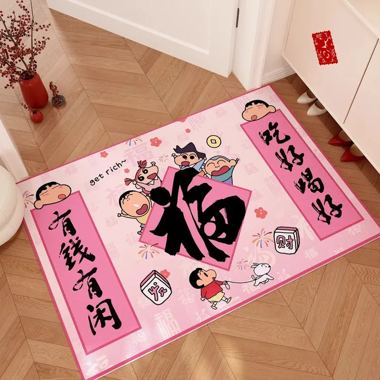 踏福新年入门户地垫过年蛇年门口进门家用防滑脚踏硅藻泥地毯xx