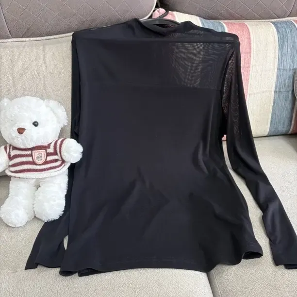 半高领网纱长袖修身显瘦秋季内搭上衣时尚百搭纯色打底衫