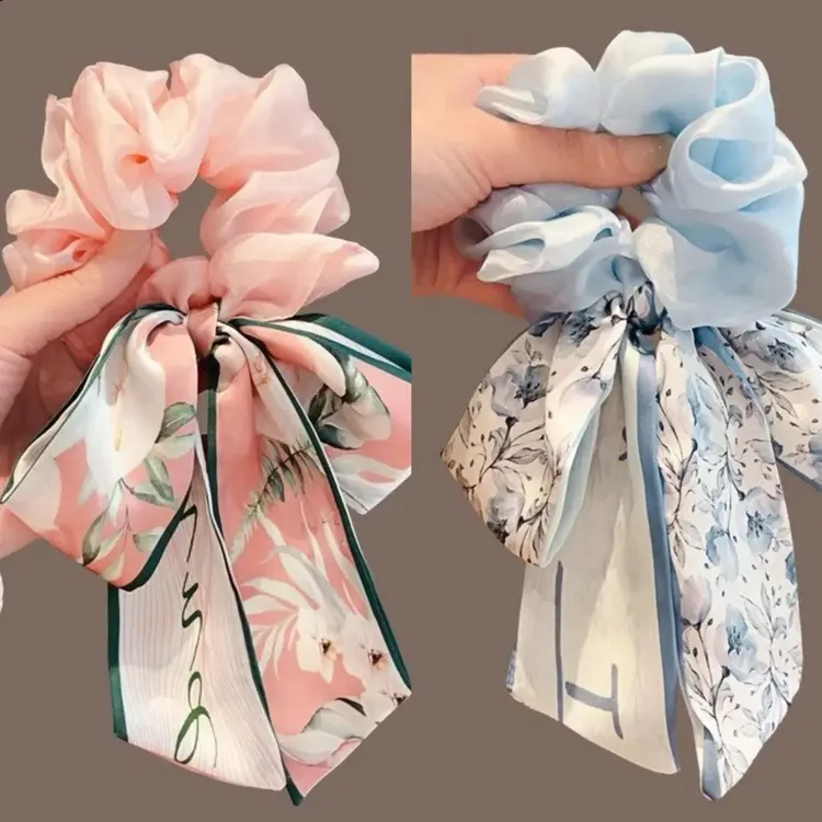 蝴蝶结发带女2025新款飘带头绳大肠发圈高级感扎头发皮筋发饰发绳