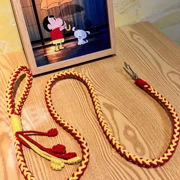 新款手工编织宠物牵引绳