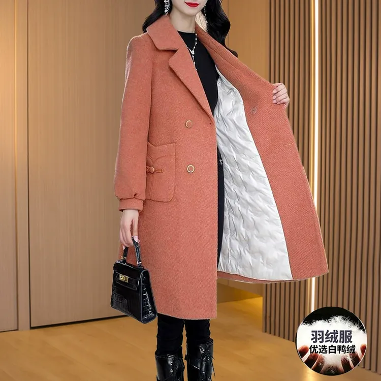 拉夏贝尔小香风外套女秋冬2025新款爆款高级感高贵气质过年款大衣