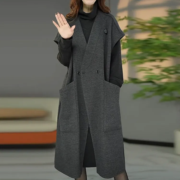 【马甲+连衣裙】欧货时尚气质连衣裙套装女秋季大码宽松轻奢穿搭