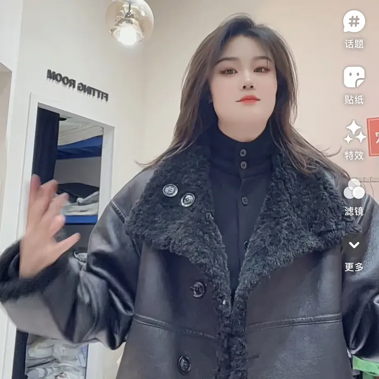 冬季新款双面穿气质酷飒短外套