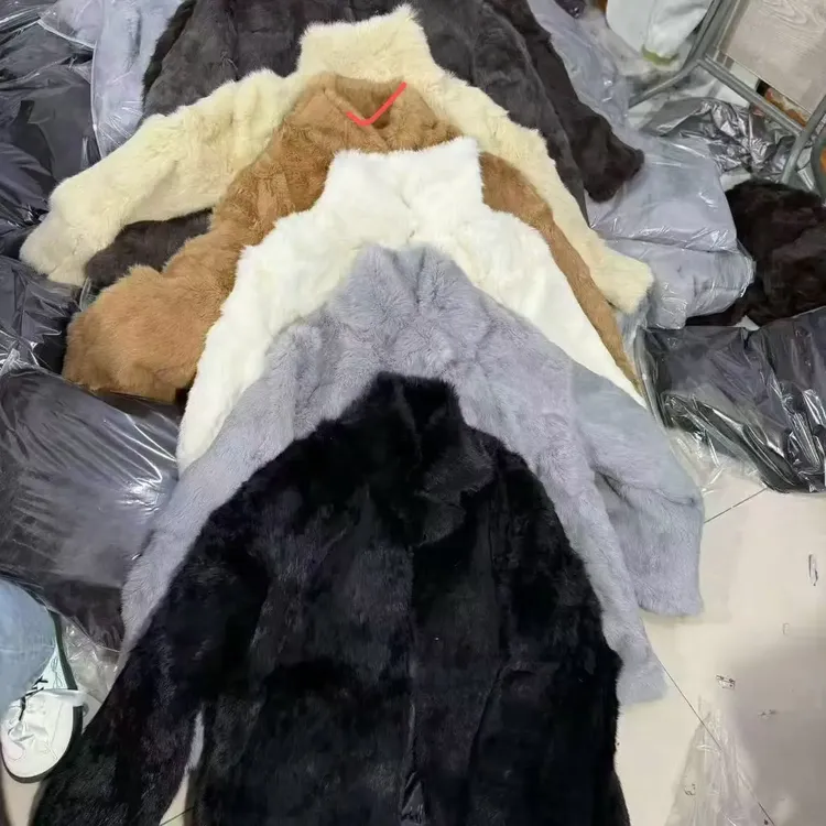 秋冬新款兔毛小立领宽松洋气百搭毛毛外套女