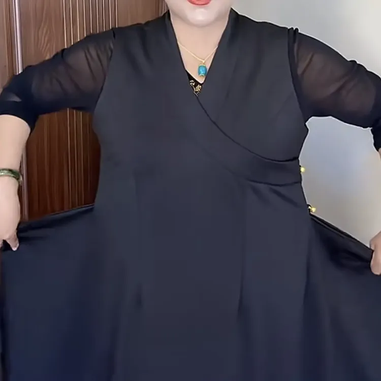 楠木嘎儿爆款纯黑色藏装