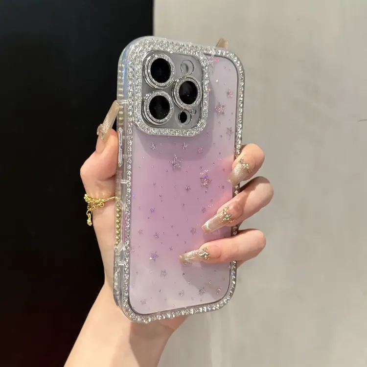 高级感星星闪钻苹果16Promax手机壳适用iPhone15Pro新款14/13女