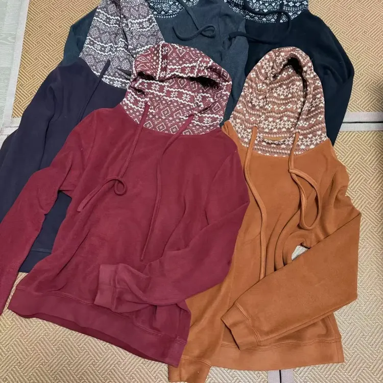 D241-百搭绒衫网红休闲风卫衣连帽韩版保暖拼接