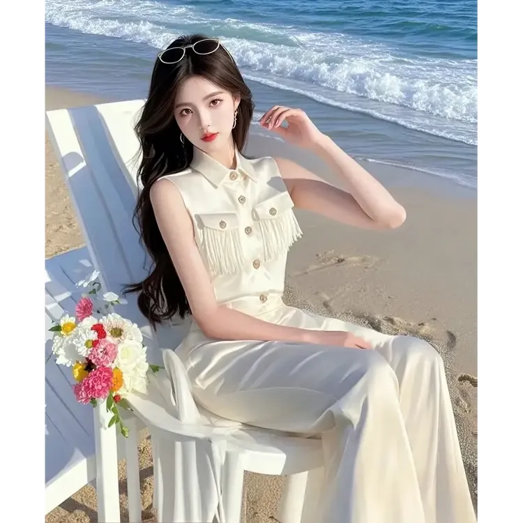 白色衬衫女2025新款春装气质名媛洋气高级法式气质小众独特套装