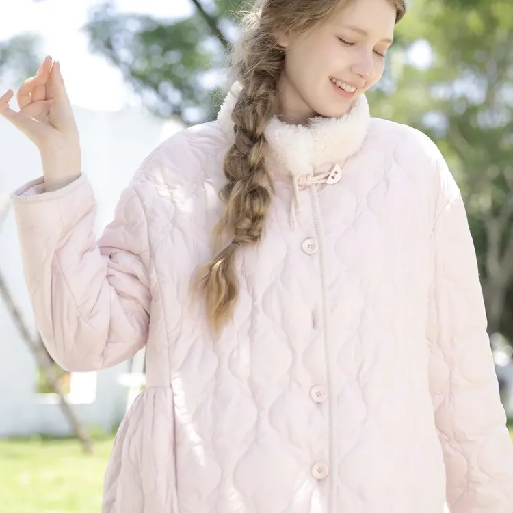 【诺曼蒂克】春亚纺女士立领可外穿家居服轻薄保暖不臃肿256214