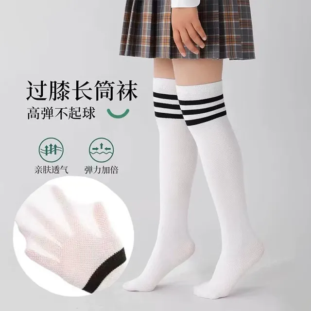 袜子男中筒纯棉线运动防臭夏天款幼儿园学生大童长筒篮球潮流薄款