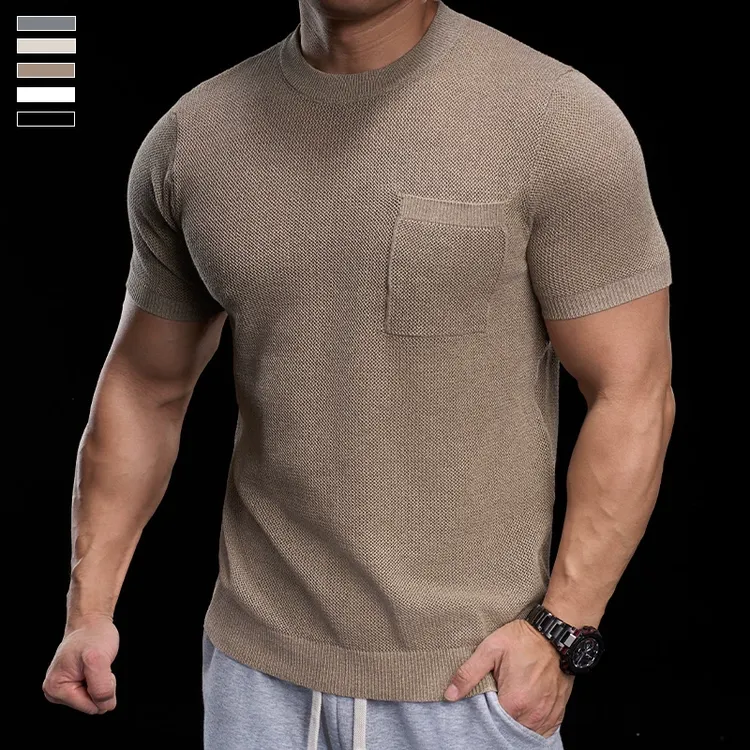 霸道肌肉 秋夏男士运动健身T恤跑步训练衣服短袖上衣舒适透气男款