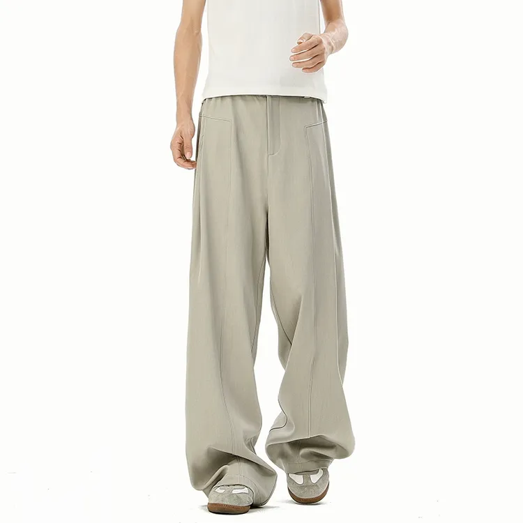 潮流宽松直筒裤男士夏季工装风长裤休闲百搭青年常规款