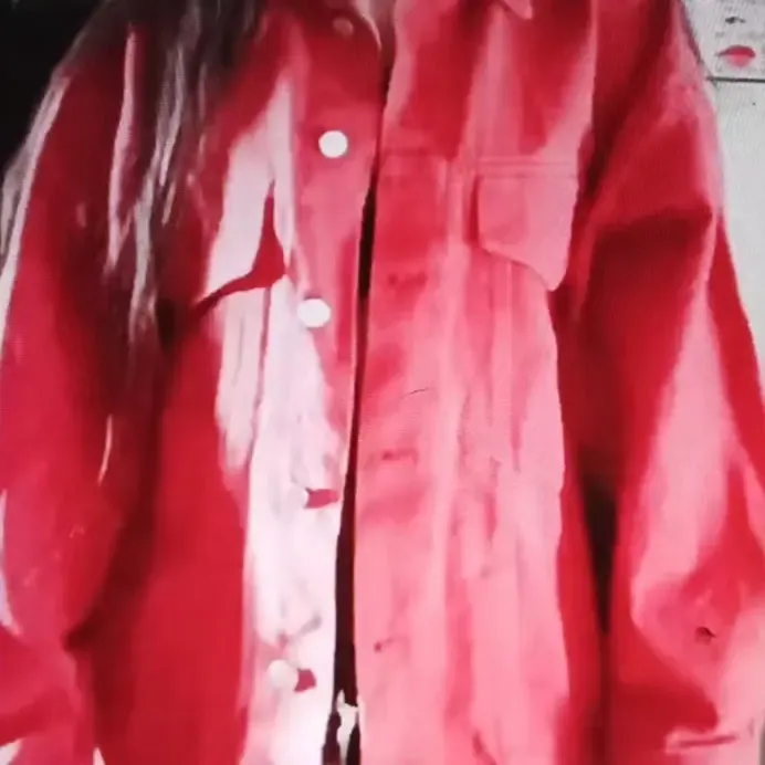 酒红色牛仔外套女春秋新款韩版宽松休闲炸街百搭短款夹克上衣潮