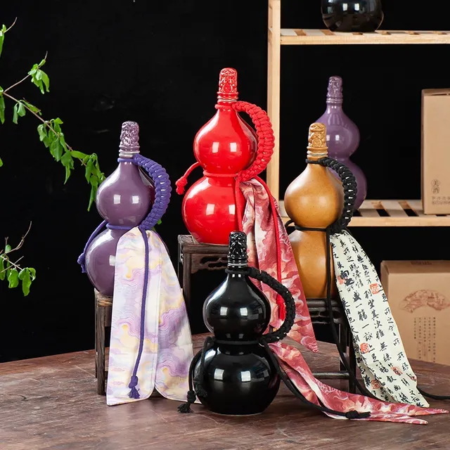 葫芦水壶酒壶家用陶瓷葫芦瓶天命人专属仙酒葫芦密封装酒罐酒具