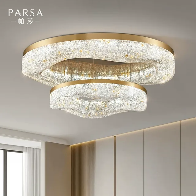 帕莎全铜轻奢吸顶灯后现代客厅主卧室简约现代圆形书房树脂吸顶灯