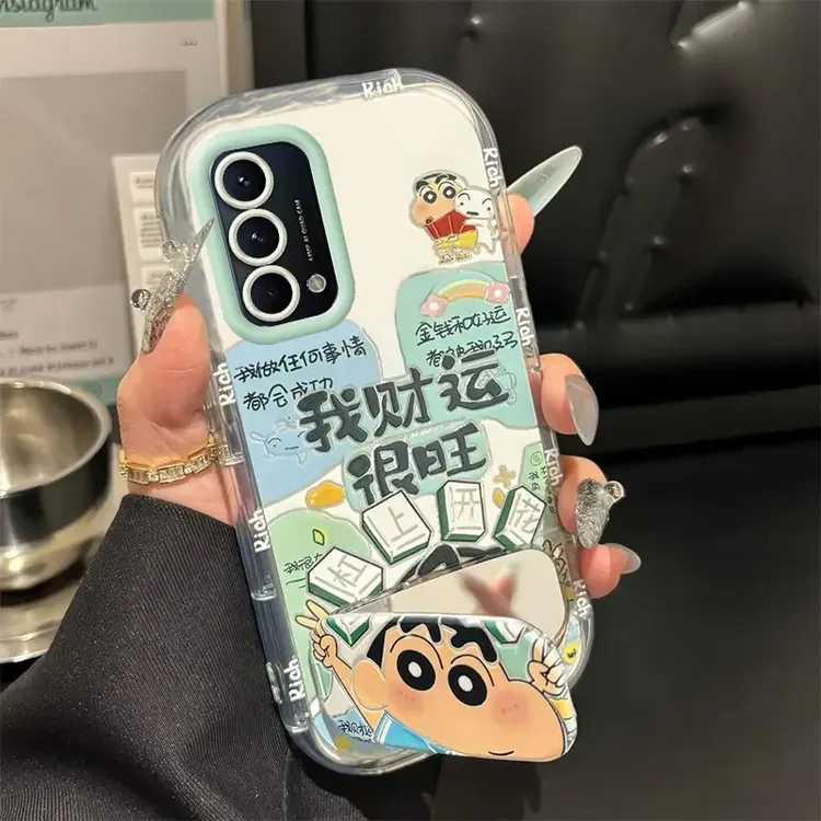 小新财运旺镜子支架适用realme真我Q3PRO狂欢版手机壳RMX3142动