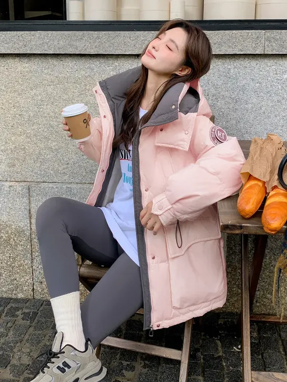 240斤特大码90白鸭绒工装羽绒服女冬季200胖mm加肥小个子短款外套