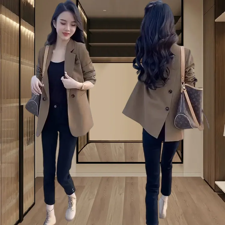 高级感小西服外套女气场强大上档次爆款2025春秋季新款百搭网红款