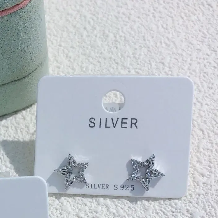 925银耳饰 星星耳钉女镂空五角星耳环轻奢气质小众设计感时尚耳饰
