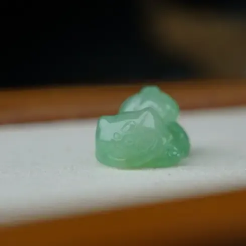 天然翡翠金蟾小精品吊坠