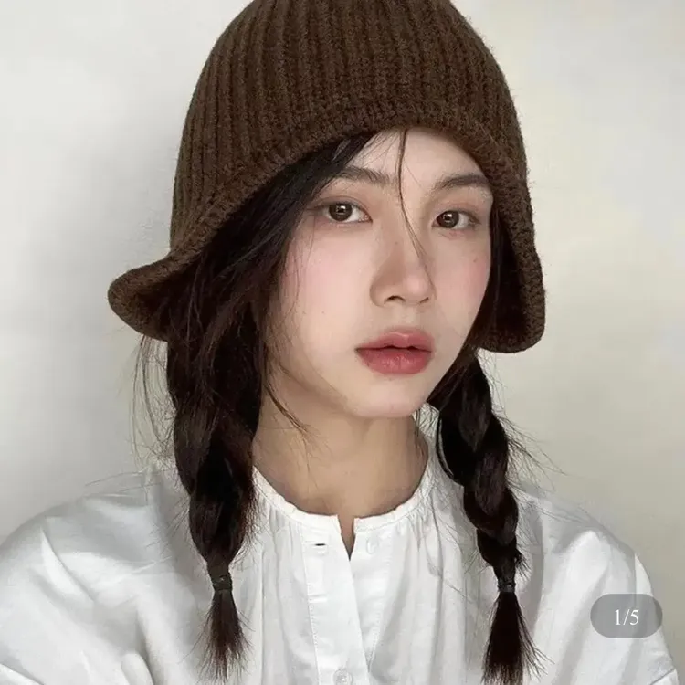 【张幸运专属】系可爱护耳飞行毛线帽女秋冬季保暖显脸小百搭针织