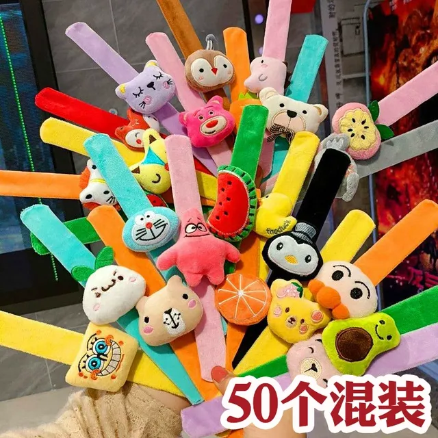 卡通毛绒啪啪圈可爱装饰拍拍手环幼儿园儿童活动礼物结婚创意礼品