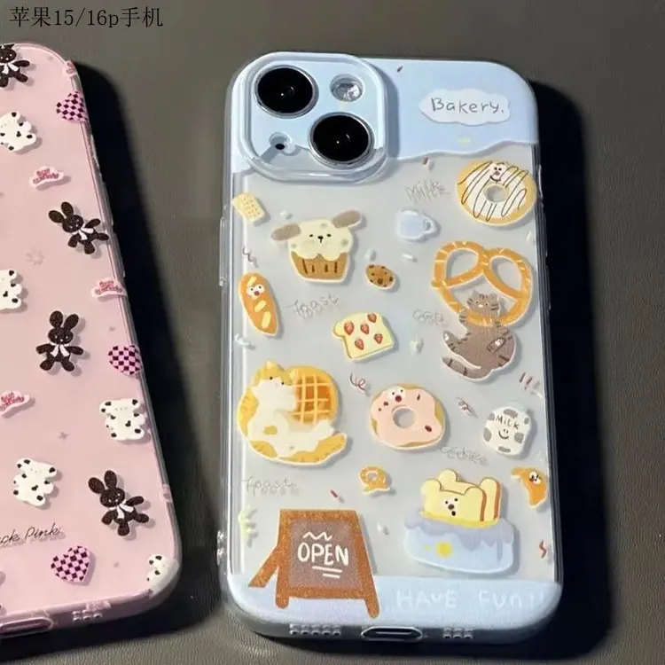 小红书爆适用iPhone15/14PROmax苹果手机壳12/13卡通插画11透明