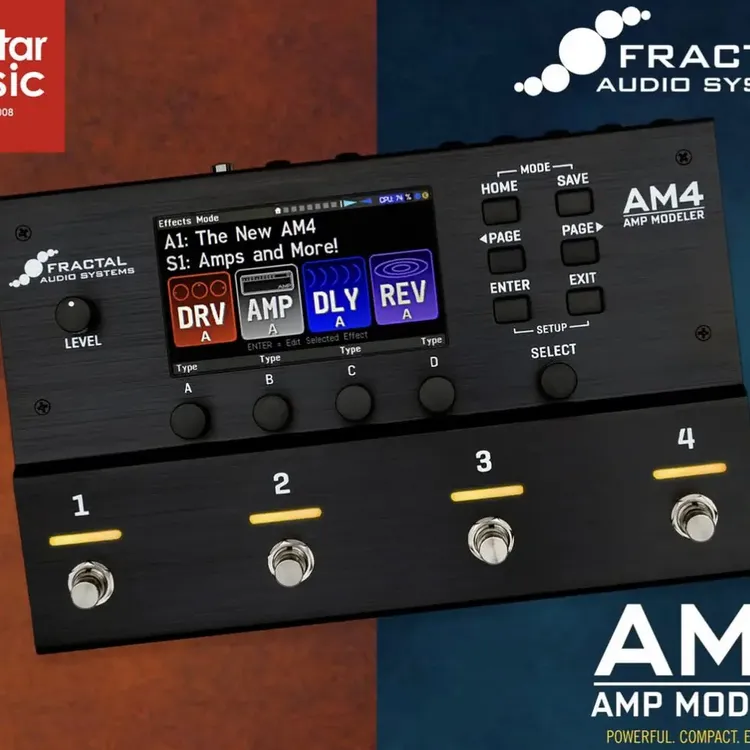 现货 Fractal Audio AM4 为全新一代桌上型音箱模拟器综合效果器