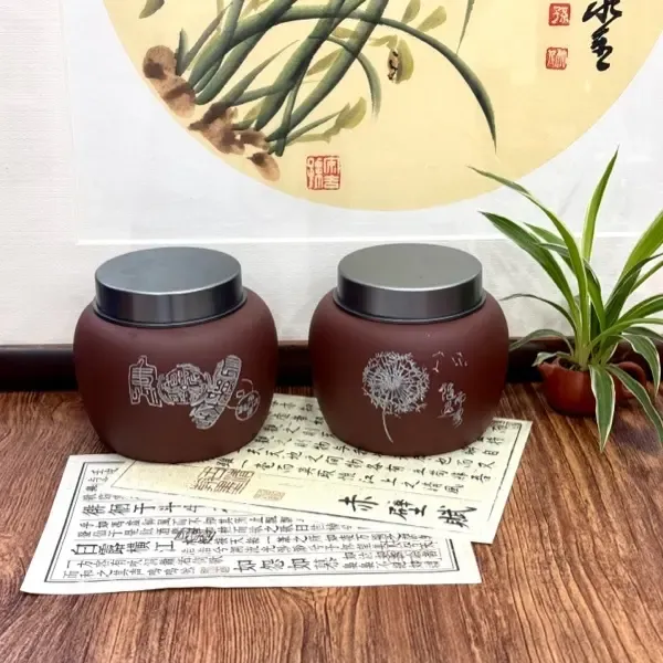 宜兴紫砂茶叶罐两三两散茶茶仓存储罐家用