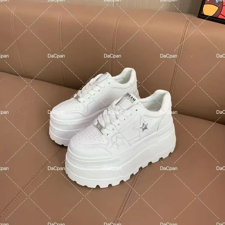 DACPAN-百搭五角星增高小白鞋跟高8.5 2025/盼·PP838厚底春季
