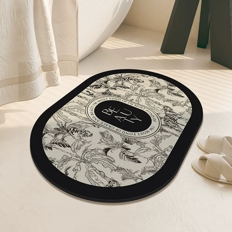 浴室地垫硅藻泥吸水速干卫生间门口门垫防滑脚垫卫浴厕所垫子地毯