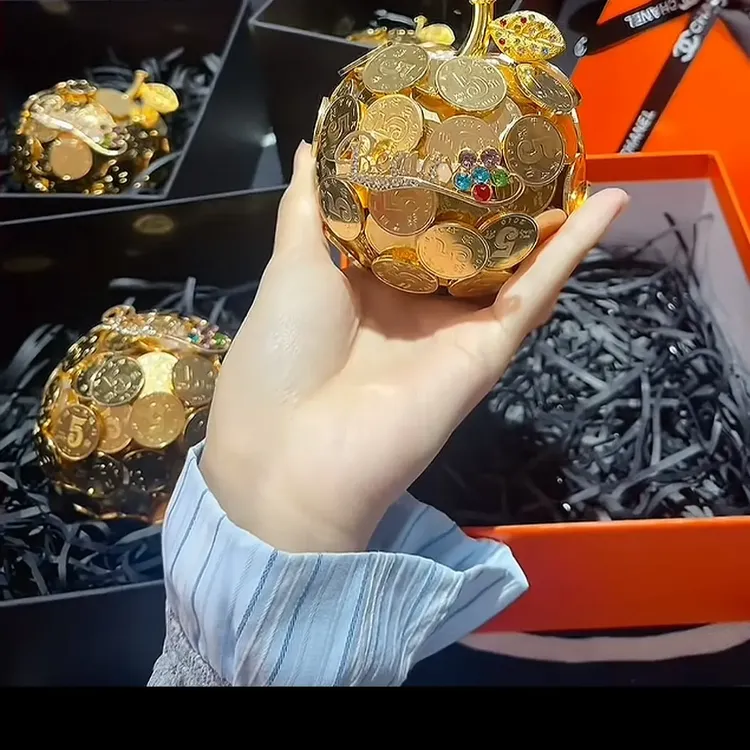 平安夜硬币苹果成品全套金色平安果圣诞节礼物