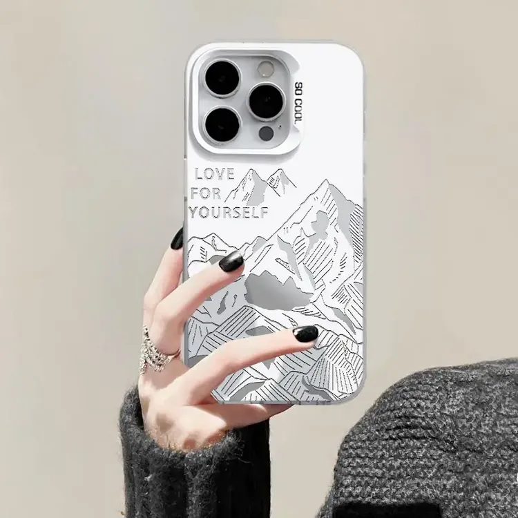 彩银日照金山适用苹果16promaxiPhone手机壳华为oppo小米vivo防摔