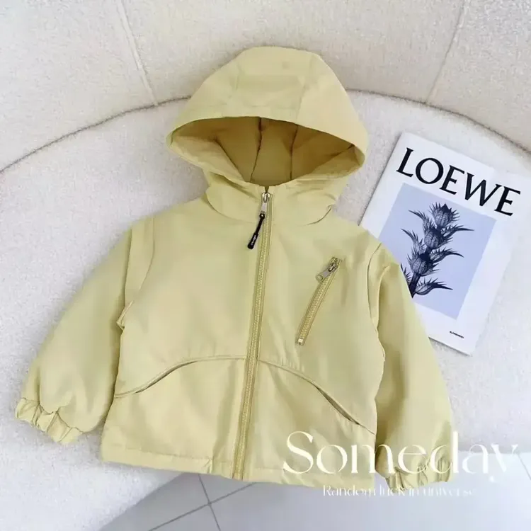 女童加厚冲锋衣秋冬宝宝新款儿童休闲加绒韩版男童加棉外套洋气潮