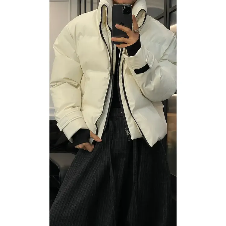 龙刀刀冬季新品高级感痞帅立领棉服男潮牌宽松百搭保暖棉衣外套