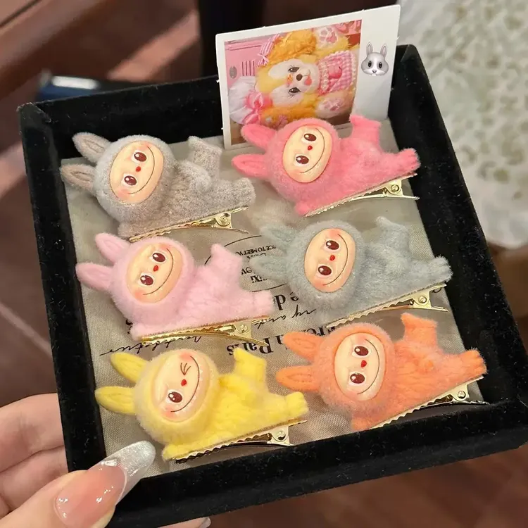 拉布布小公仔躺姿发夹夹子可爱少女心侧边刘海夹鸭嘴夹氛围感配饰