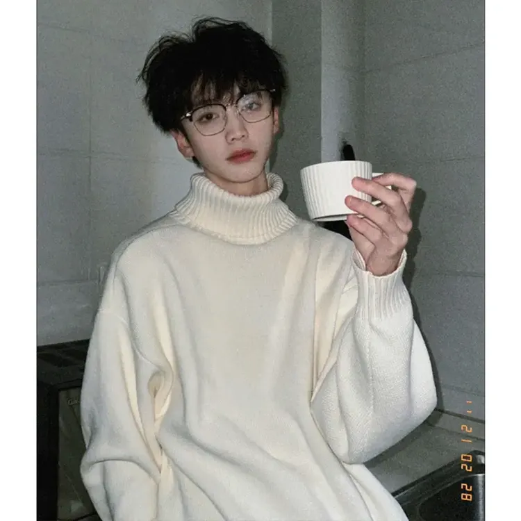 高级感零下40度防寒保暖高领毛衣男女冬季情侣加绒加厚针织衫内搭