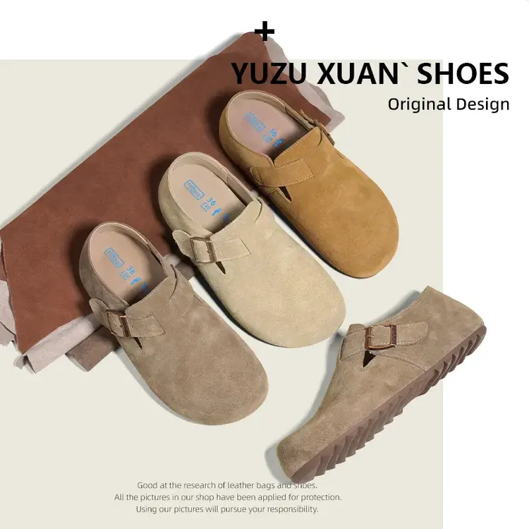 【老于专属】真皮全包勃肯鞋女厚底内增高新款女厚底全包勃肯单鞋