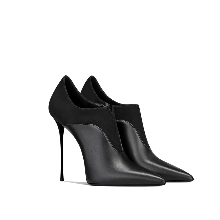 黑色细跟高跟鞋女春秋气质百搭高级感新款尖头时尚高端深口单鞋