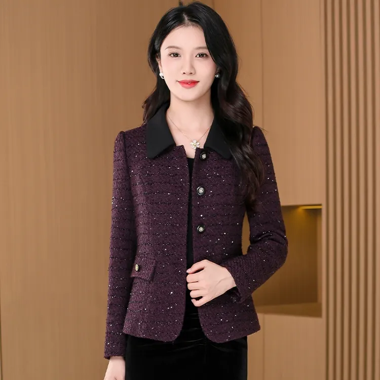 拉夏贝尔小香风短款外套女春秋2025新款时尚洋气高端品牌轻奢上衣