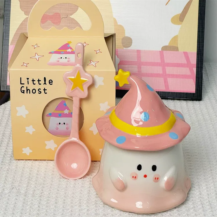 生日礼物马克杯伴手礼万圣节幽灵创意送闺蜜高颜值可爱水杯情侣杯