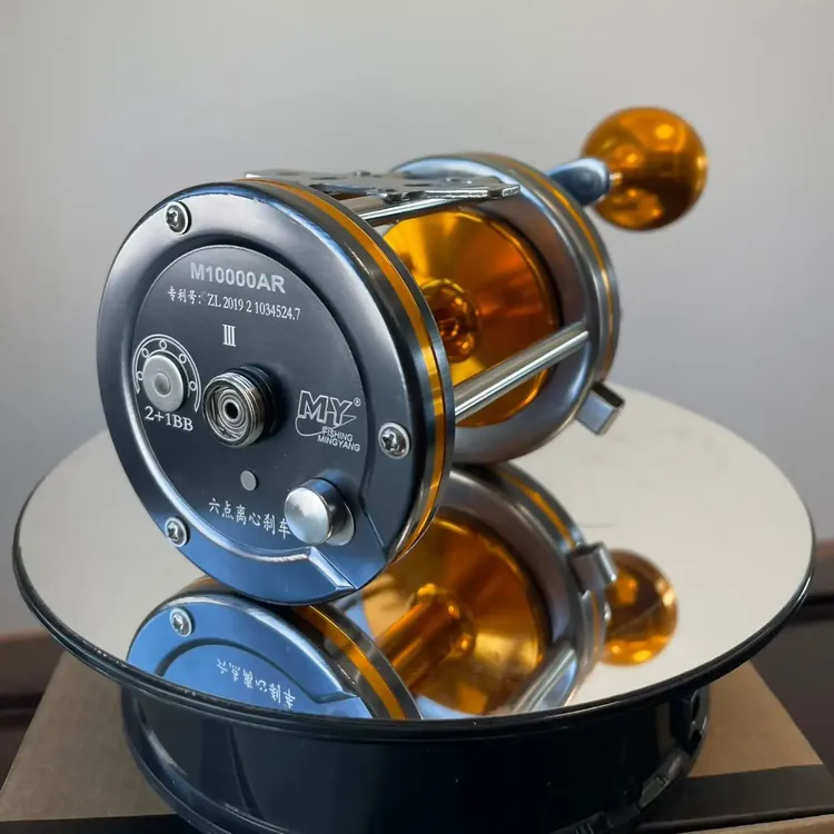 全金属鼓轮远投防炸线可视专用鱼线轮适合近海深海钓鱼