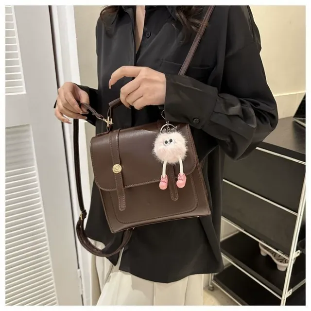 双肩包女2025新款ins学生旅游背包学院风超火书包手提包英伦包包