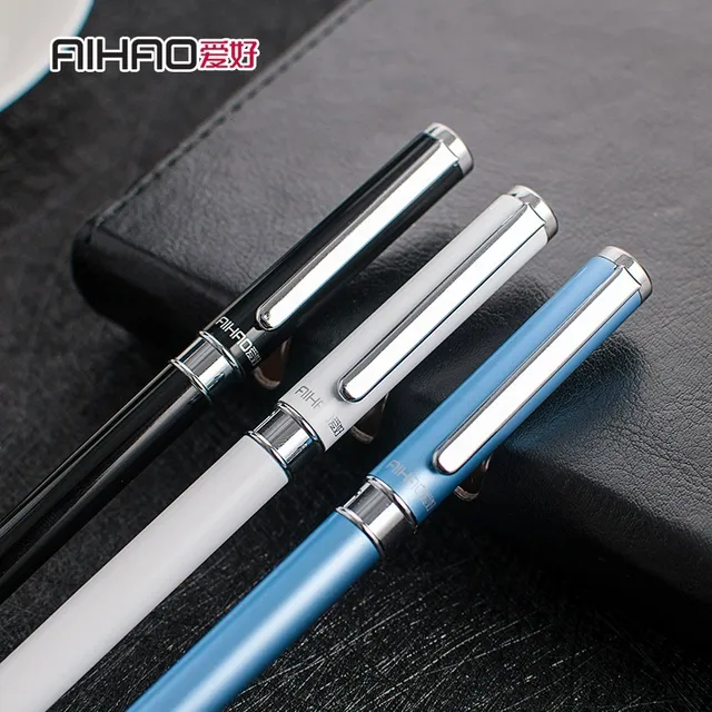 韩国文具爱好8721缪斯金属中性笔 金属笔杆 签字笔 水笔0.5mm黑色