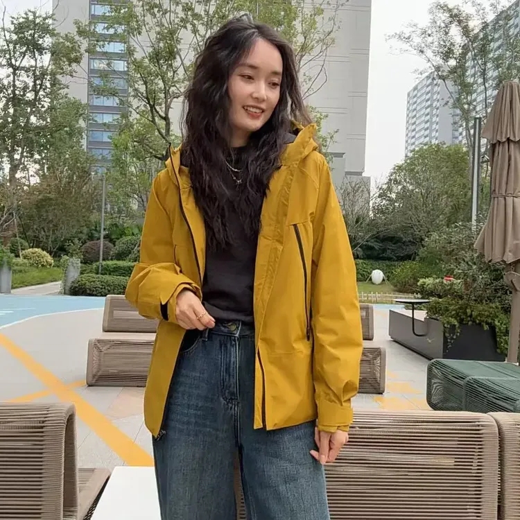 6106-秋冬拉链90鹅绒防风防水运动风羽绒服连帽常规纯色