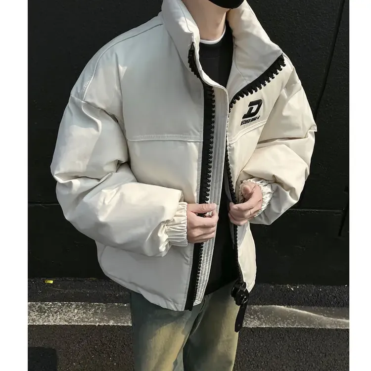 冬季高级感刺绣保暖棉衣男女同款百搭韩版宽松加厚棉衣外套面包服