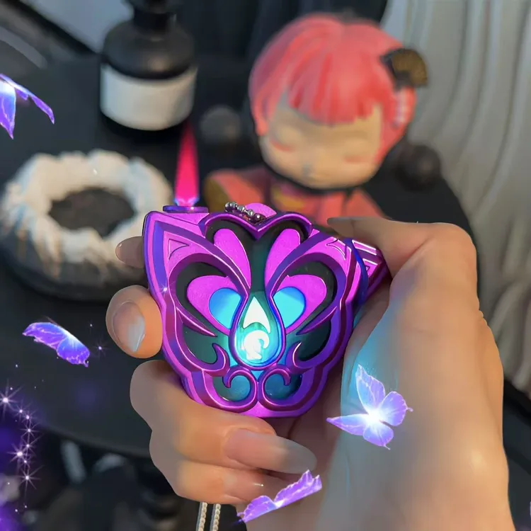 炫酷巴啦啦黑魔仙变身器打火机防风粉焰闪灯可发光情人节礼物B229
