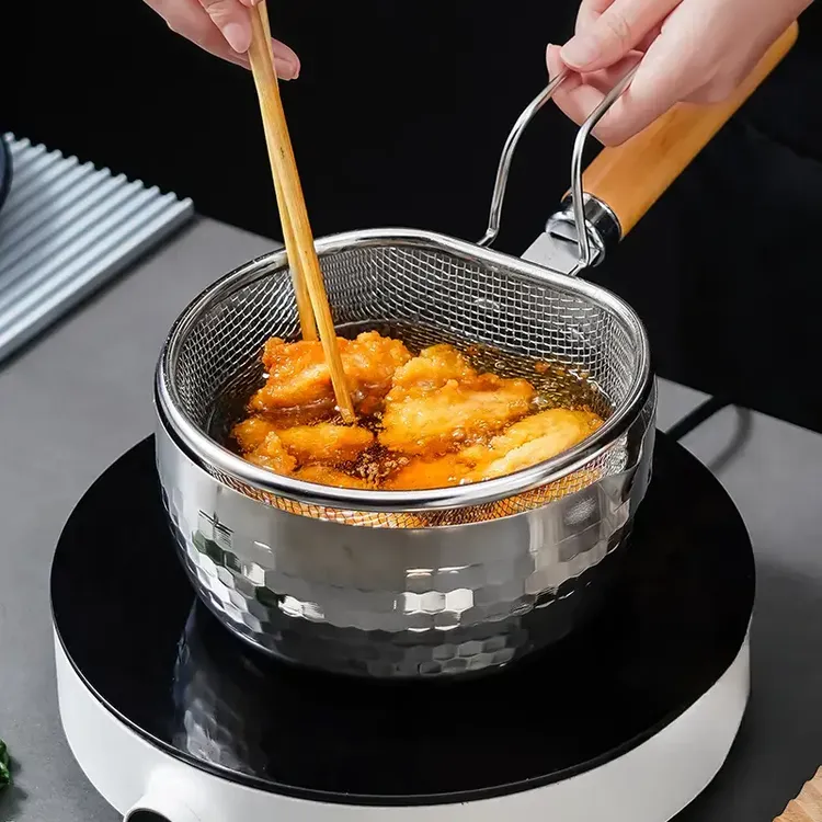 不锈钢油炸网沥油漏网厨房炸篮家用捞面勺漏勺过滤网煮面捞勺滤网