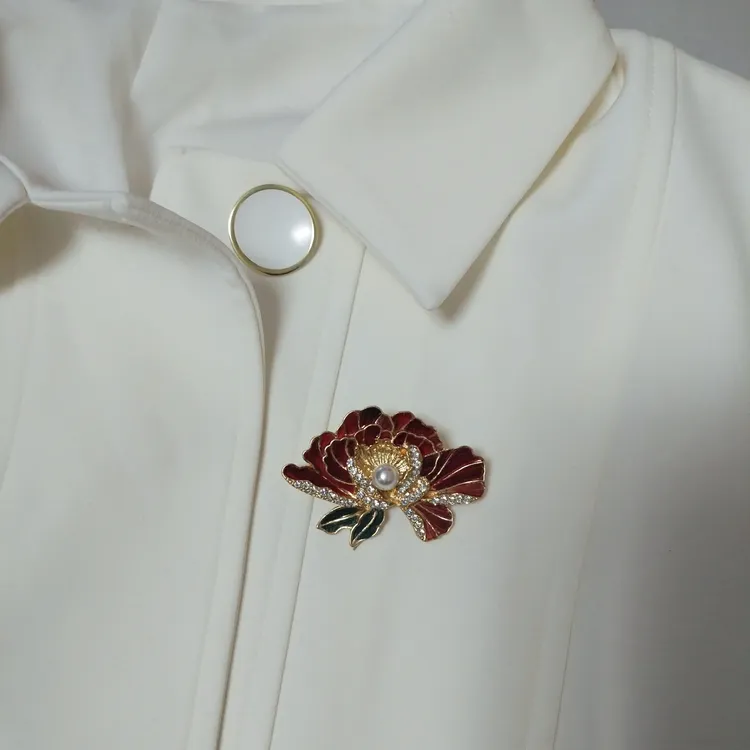 铜合金胸针 玉米皮非遗手工