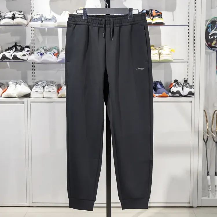 李宁男子卫裤2025春季新款健身跑步系列束脚舒适运动长裤AKLV059